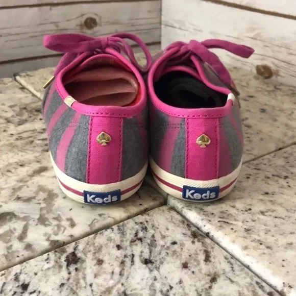 New Kate Spade Special Stripes Addition Keds women size 8 striped pattern shoes - Picture 4 of 5